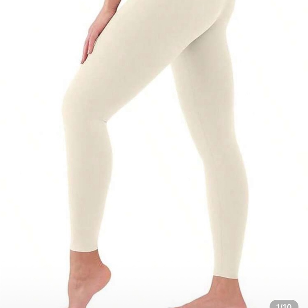 Women's Athletic Cream Leggings
